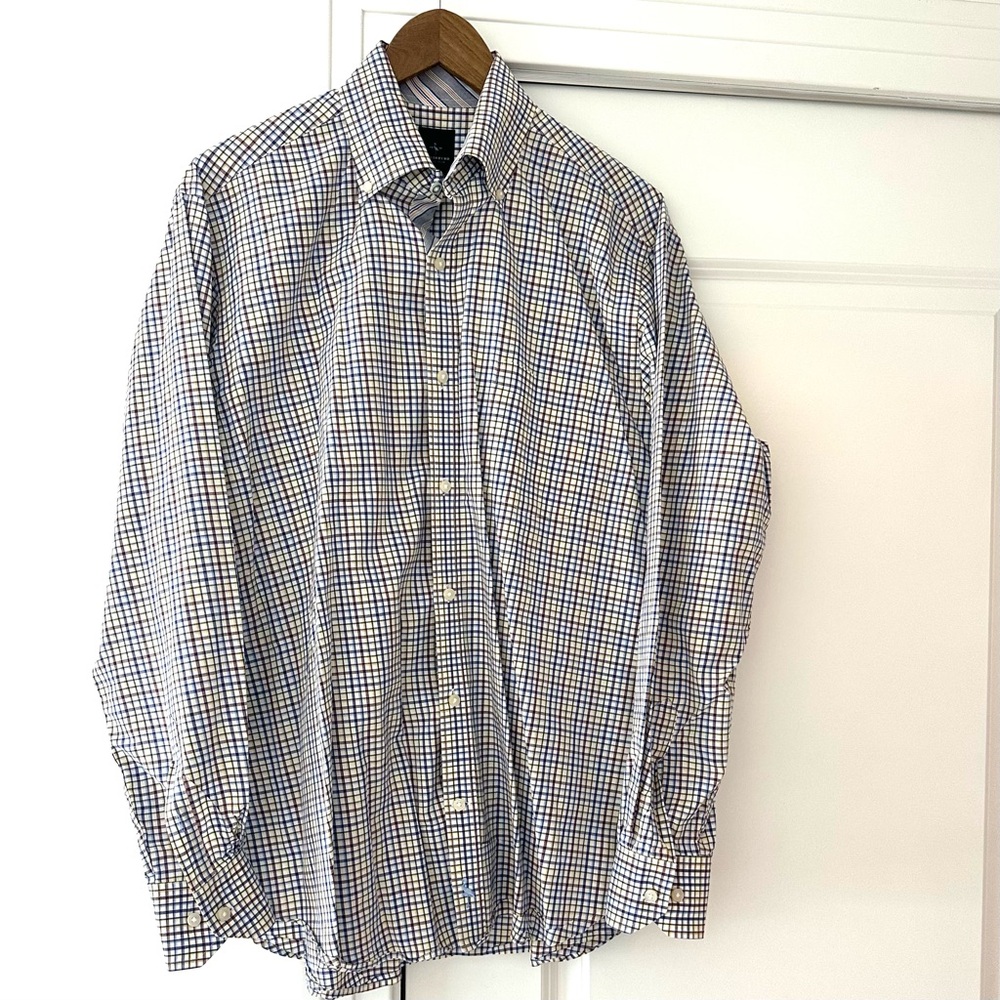 Tailorbyrd Men's Multi-Color Checkered Button Down Shirt